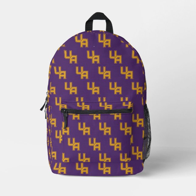 University at Albany Initials Logo Printed Backpack (Front)