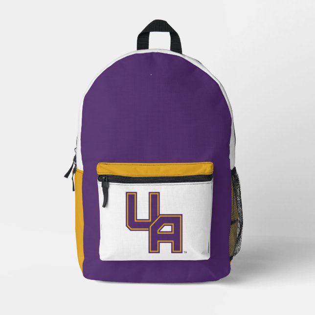 University at Albany Initials Logo Printed Backpack (Front)