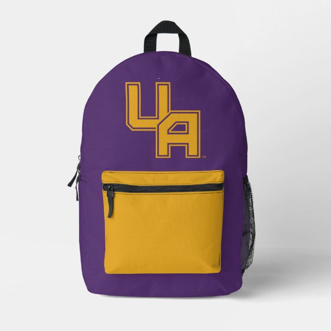 University at Albany Initials Logo Printed Backpack (Front)