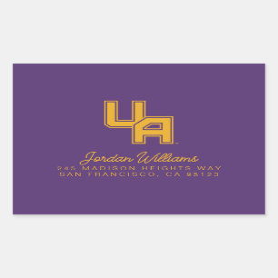 University at Albany Initials Logo Rectangular Sticker