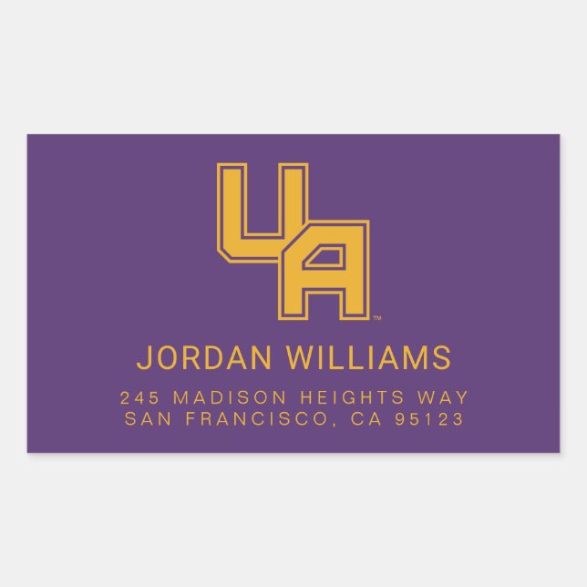 University at Albany Initials Logo Rectangular Sticker (Front)