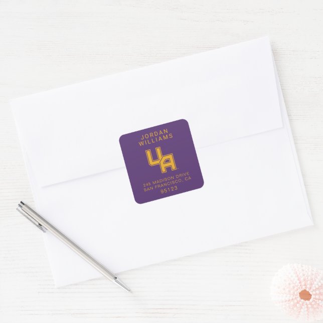 University at Albany Initials Logo Square Sticker (Envelope)
