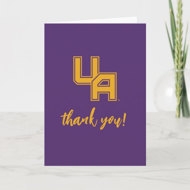 University at Albany Initials Logo Thank You Card (Front)