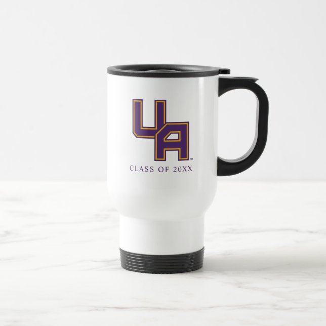 University at Albany Initials Logo Travel Mug (Right)