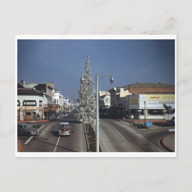 University Ave. in the 1950s Postcard (Front)