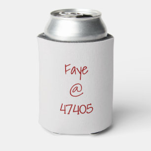 University Crimson Cream Zip Code Custom Can Cooler