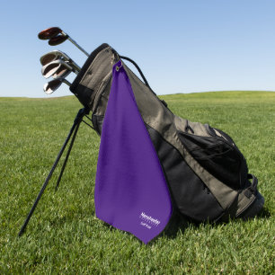 University Golf Team Purple and White Golf Towel