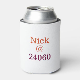University Maroon Burnt Orange Zip Code Custom Can Cooler