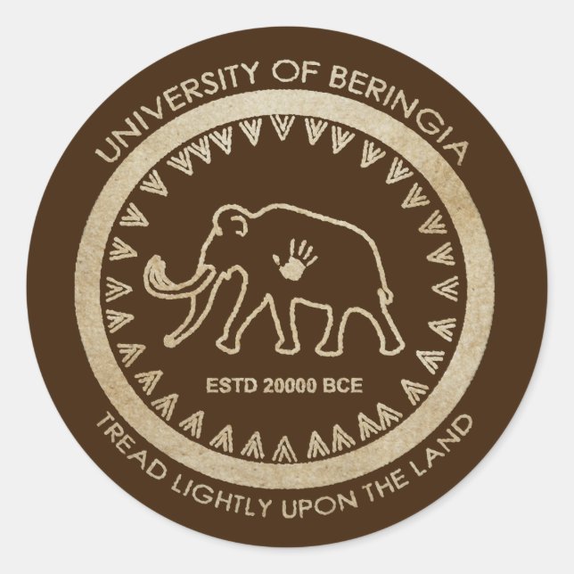 University of Beringia Classic Round Sticker (Front)