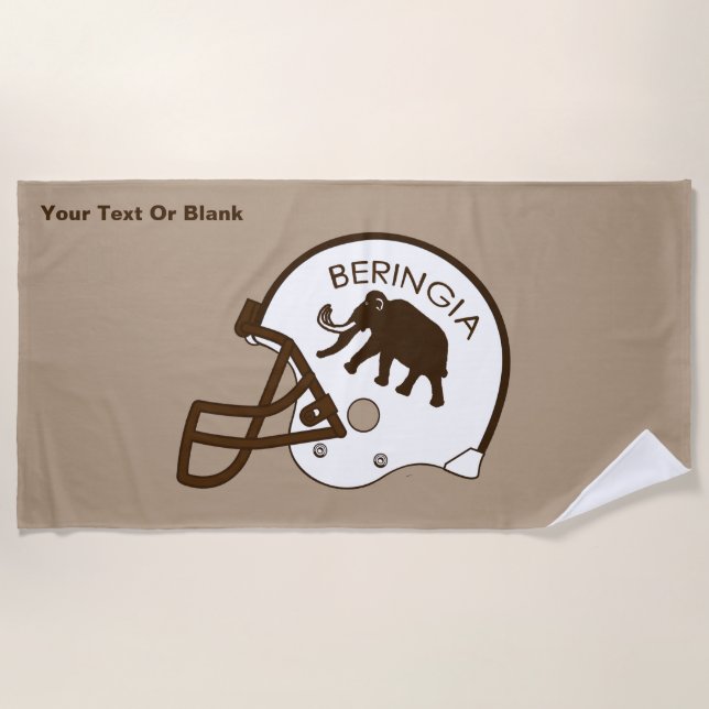 University of Beringia Football Beach Towel (Front)