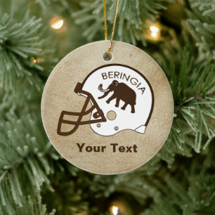 University of Beringia Football Ceramic Tree Decoration