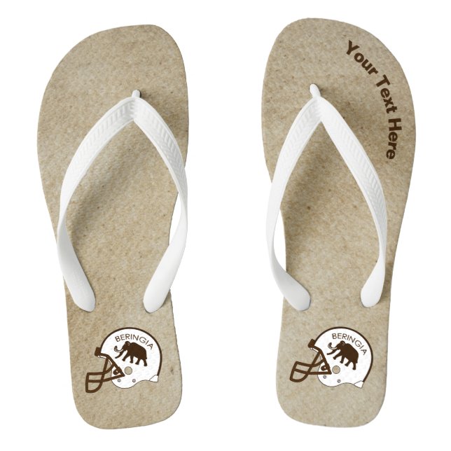 University of Beringia Football Flip Flops (Footbed)