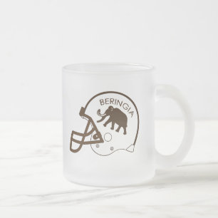 University of Beringia Football Helmet Frosted Glass Coffee Mug