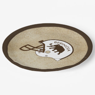 University of Beringia Football Helmet Paper Plate