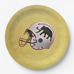 University of Beringia Football Helmet Paper Plate