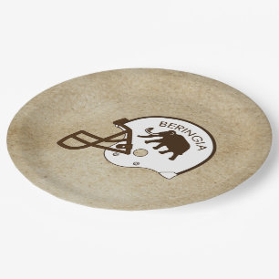 University of Beringia Football Helmet Paper Plate