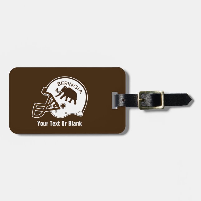 University of Beringia Football Luggage Tag (Front Horizontal)