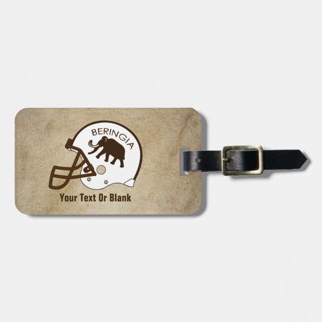 University of Beringia Football Luggage Tag (Front Horizontal)
