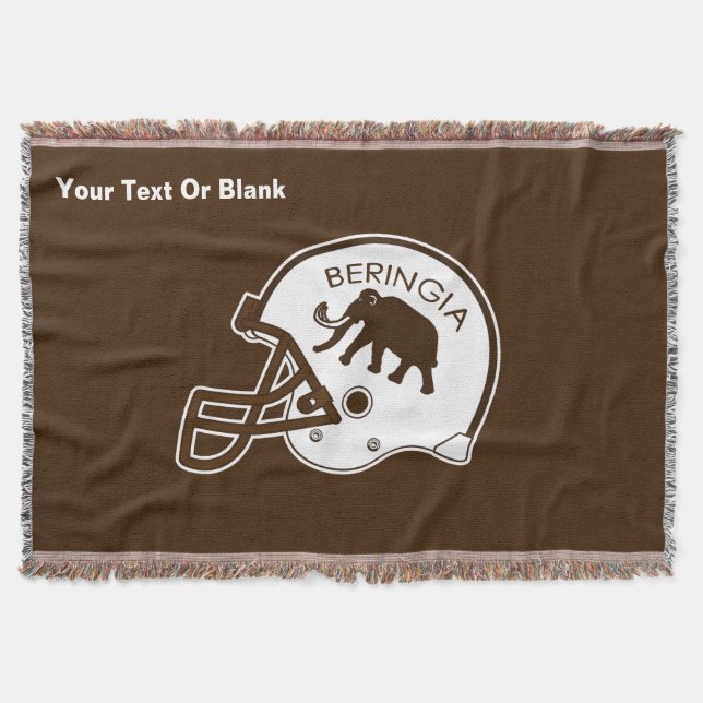 University of Beringia Football Throw Blanket (Front)