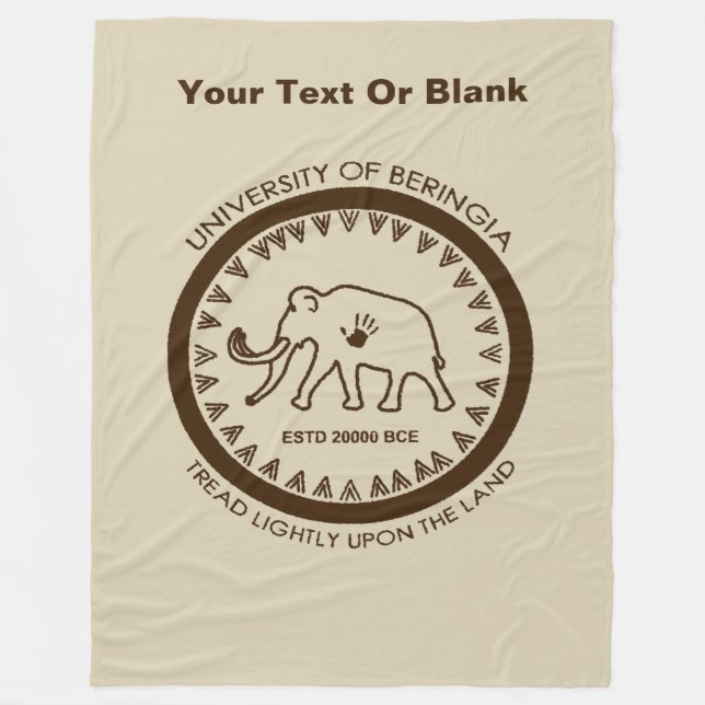 University of Beringia Mammoth Fleece Blanket (Front)