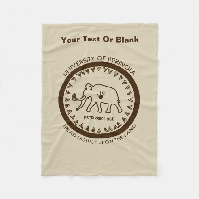 University of Beringia Mammoth Fleece Blanket (Front)