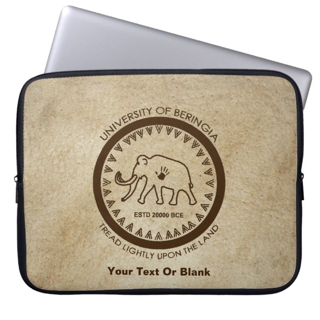 University of Beringia Mammoth Laptop Sleeve (Front)