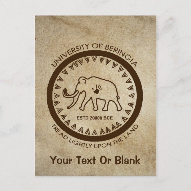 University of Beringia Mammoth Postcard (Front)