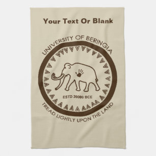 University of Beringia Mammoth Tea Towel