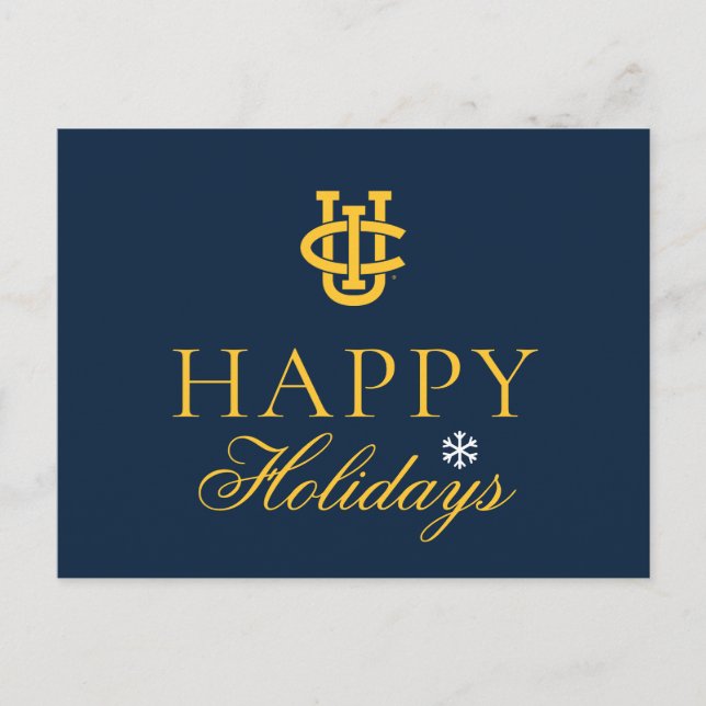 University of California, Irvine Logo Holiday Postcard (Front)