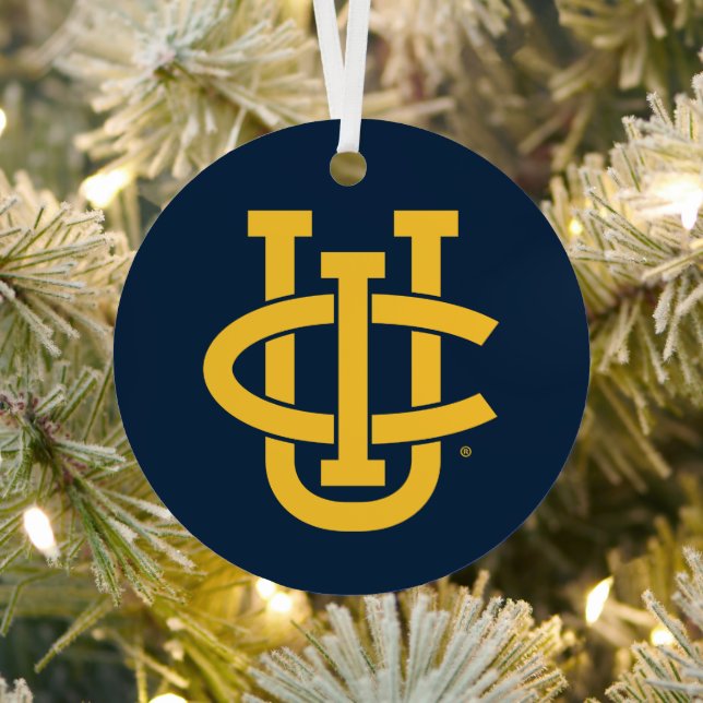 University of California, Irvine Logo Metal Tree Decoration (Insitu)