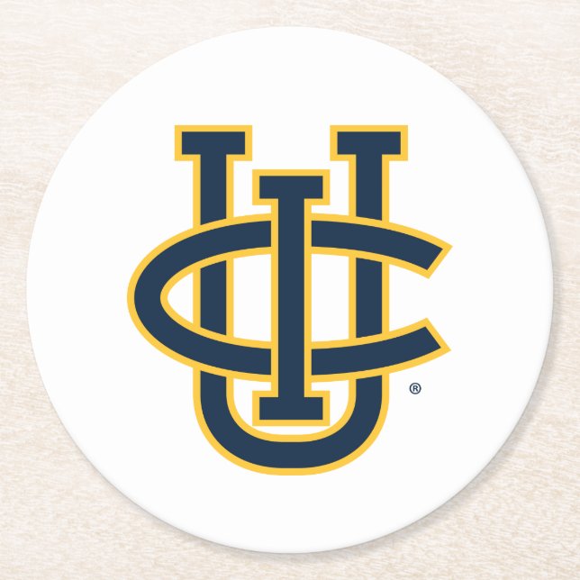University of California, Irvine Logo Round Paper Coaster (Front)