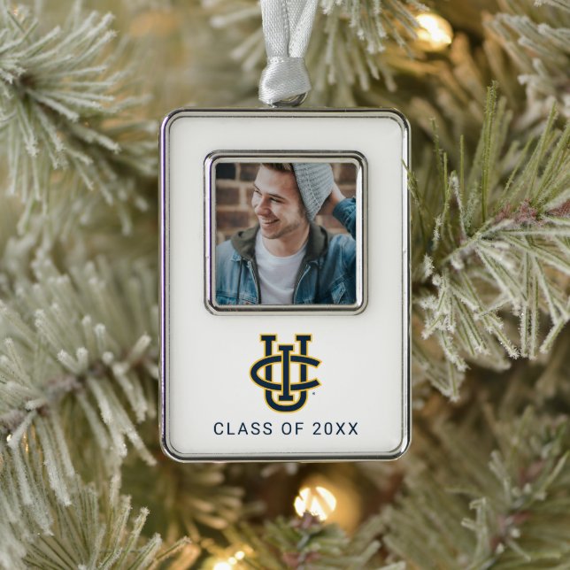University of California, Irvine Logo Silver Plated Framed Ornament (Tree)