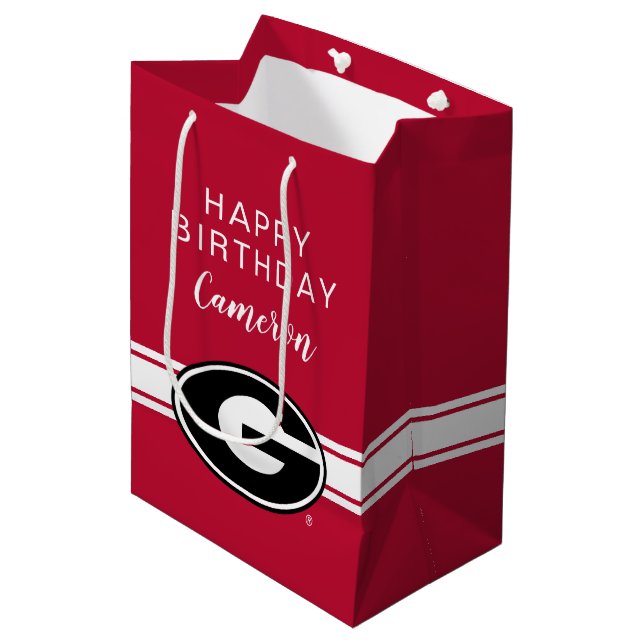 University of Georgia | Birthday Medium Gift Bag (Front Angled)