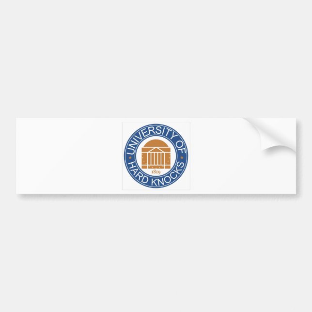 University of Hard Knocks Bumper Sticker (Front)