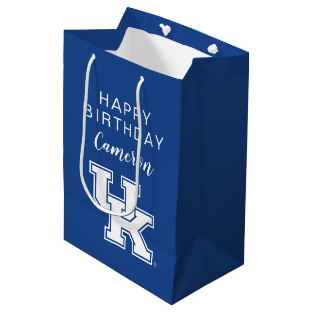 University of Kentucky | Birthday Medium Gift Bag (Front Angled)