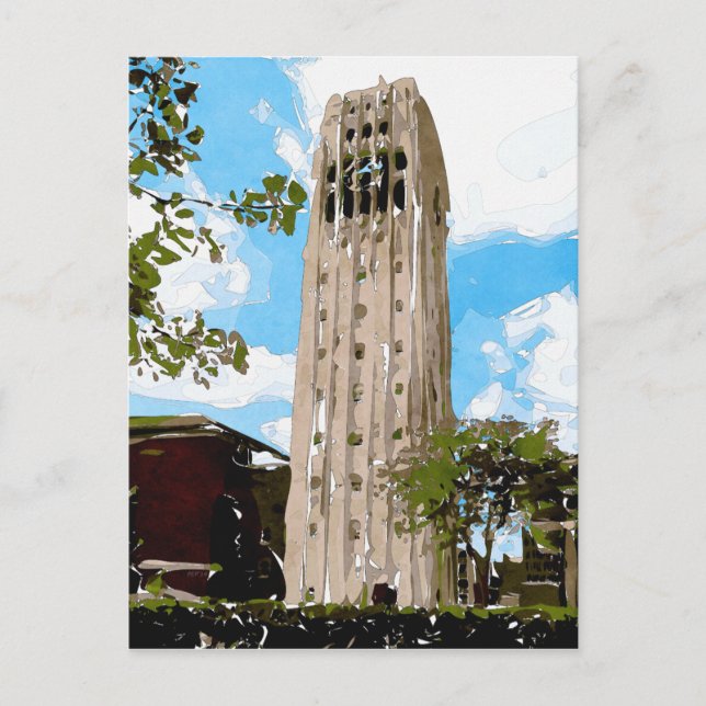 University of Michigan Tower Abstract Postcard (Front)