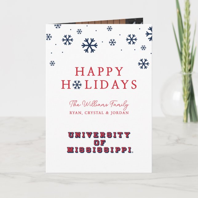 University of Mississippi | Block Type Holiday Card (Front)