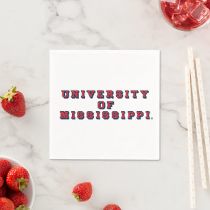 University of Mississippi   Block Type Napkin