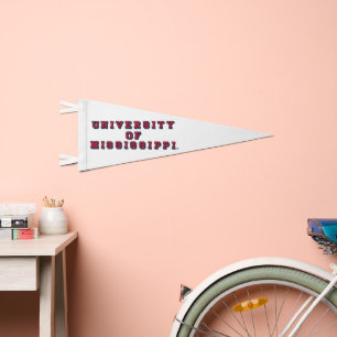 University of Mississippi   Block Type Pennant Flag