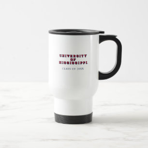 University of Mississippi   Block Type Travel Mug