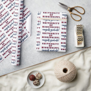 University of Mississippi   Block Type Wrapping Paper