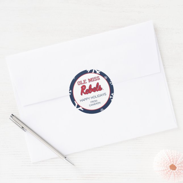 University of Mississippi | Ole Miss Rebels Classic Round Sticker (Envelope)