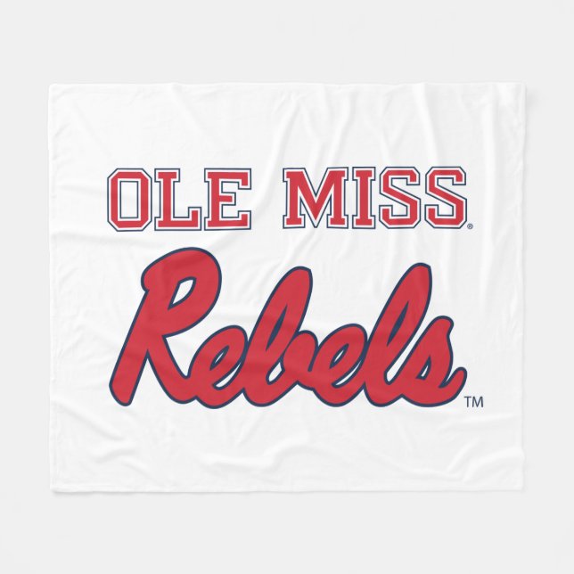 University of Mississippi | Ole Miss Rebels Fleece Blanket (Front (Horizontal))
