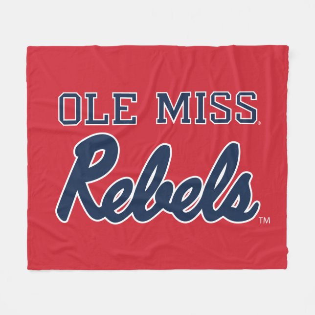 University of Mississippi | Ole Miss Rebels Fleece Blanket (Front (Horizontal))