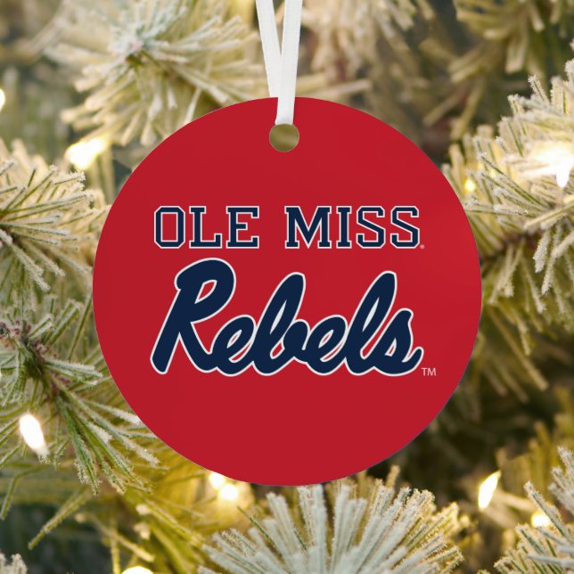 University of Mississippi | Ole Miss Rebels Metal Tree Decoration (Insitu)