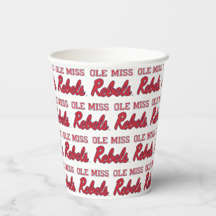 University of Mississippi Ole Miss Rebels Paper Cups