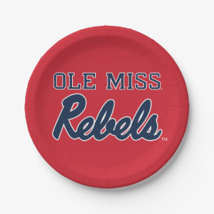 University of Mississippi   Ole Miss Rebels Paper Plate