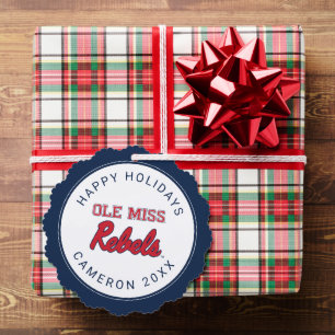 University of Mississippi   Ole Miss Rebels Tree Decoration Card