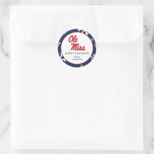 University of Mississippi Ole Miss Script Classic Round Sticker