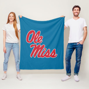 University of Mississippi Ole Miss Script Fleece Blanket